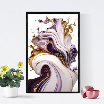 Lavender Fluid Digital Wall Art