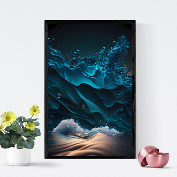 Ocean Splash Digital Wall Art 2