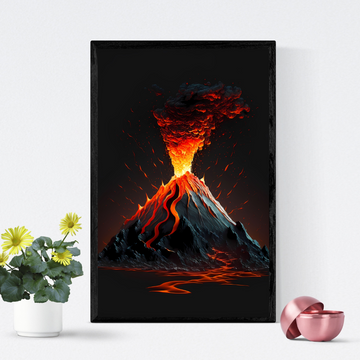 Lava Explosion Digital Wall Art