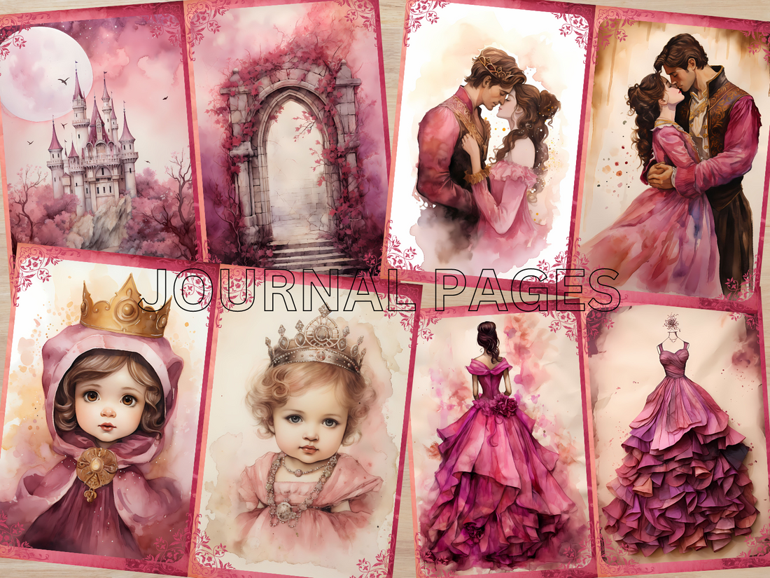 Dreamy Castle-Printable Junk Journal Kit, Journal Cards, ATC Cards, Digital Download